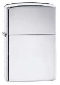 Зажигалка бензиновая Анжело (под Zippo) хром полированный