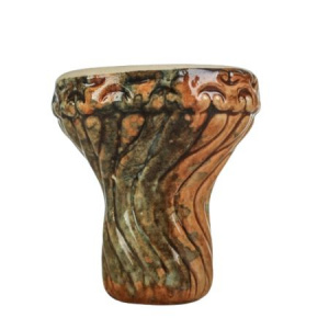 Чаша для кальяна "Витая" мрамор, синяя 