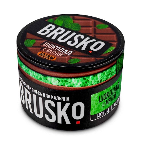 Бестабачная смесь для кальяна BRUSKO - Шоколад с мятой