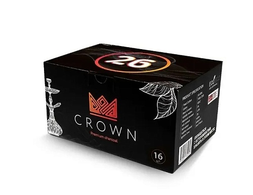 Уголь для кальяна Crown 16 кубиков 26мм