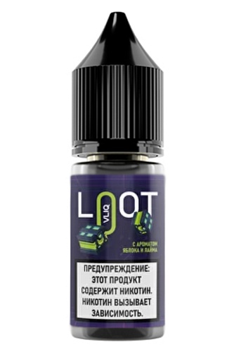 Жидкость VLIQ LOOT Salt - Холодное Зелёное Яблоко, 10 мл