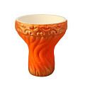 Чаша для кальяна "Витая", оранжево-золотая